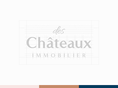 des Châteaux immobilier - Logotype branding castle construction design geometry grid identity immobilier lettering logo logotype mark process real estate sketch typography vector