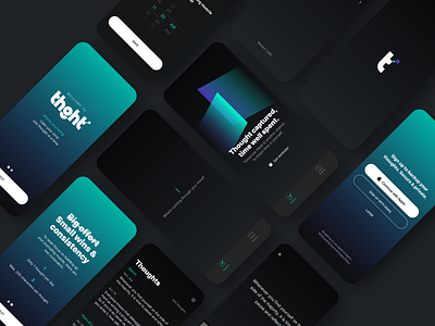 Atomic journaling app dark dark mode gradients ios journaling mobile mobile app mobile ui ui ux