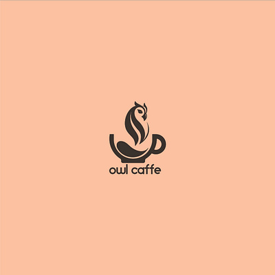 owl caffe logo branding design graphic illustration logo vector