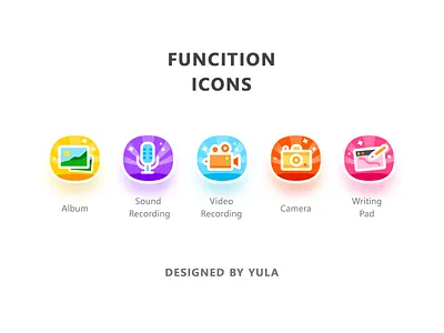 Icon Set branding camera children design education funcition icon illustration learning pad student study