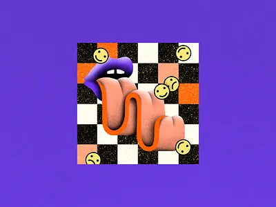 WACKY WACKY brushes colorful illustration photoshop smiley face texture tongue wavy