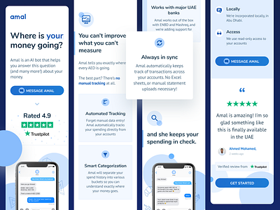 Amal AI bot ai app bot design ethworks icon illustration landing mobile money payments responsive ui ux web website
