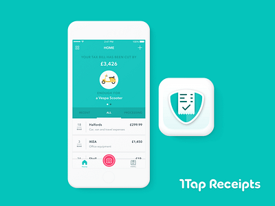 1tap Receipts Case Study app camera case study finance ios money ocr saving self employed sketch sole proprietorship tax