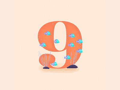 9 - 36 Days of Type 36daysoftype animals cute design fish illustration nature ocean sea travel underwater visual