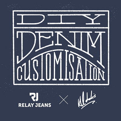 Artwork for my Denim Collaboration project with Relay Jeans artist collab artist collaboration artwork blue collar brand collaboration cape town collaborate collaboration denim denim customisation denim type denim typography goodtype handlettering illustration lettering relay relay jeans type typography