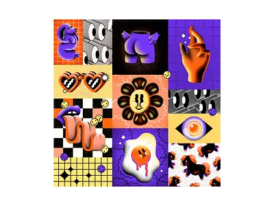 WACKY WACKY brushes colorful happiness illustration mosaic patterns photoshop texture wacky