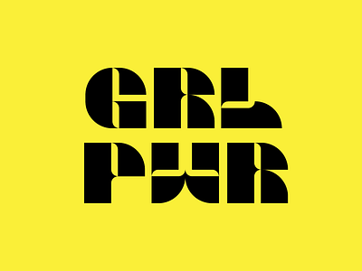 Girl Power Modular Type Lettering leters lettering type type design typography