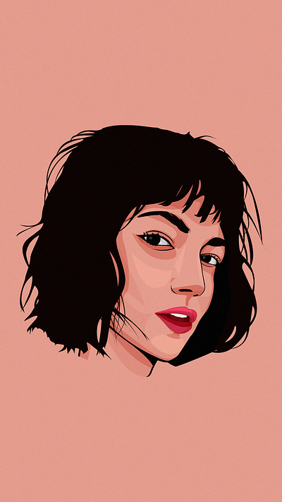 Úrsula Corberó color illustrator photoshop