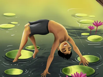 Somersault characterdesign digital art illustraion photoshop