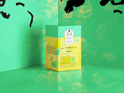 Qween of Hearts | Lemon Mint - Voodoo Craft aftereffects box branding branding design colorful creative design illustration illustrator lemon logo mint photoshop tea vector