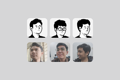 simple black white line avatar person avatar face illustration figma gray simple illustration hair head illustration human illustration line art person person illustration smile avatar smile illustrations wearing glasses