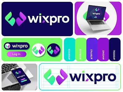 W letter logo, (wixpro), app logo app icon best logo best logo designer brand identity design branding business logo colourful logo creative design ecommerce gradient graphic design identity lettermak logo logo design branding logo mark modern logo online app logo