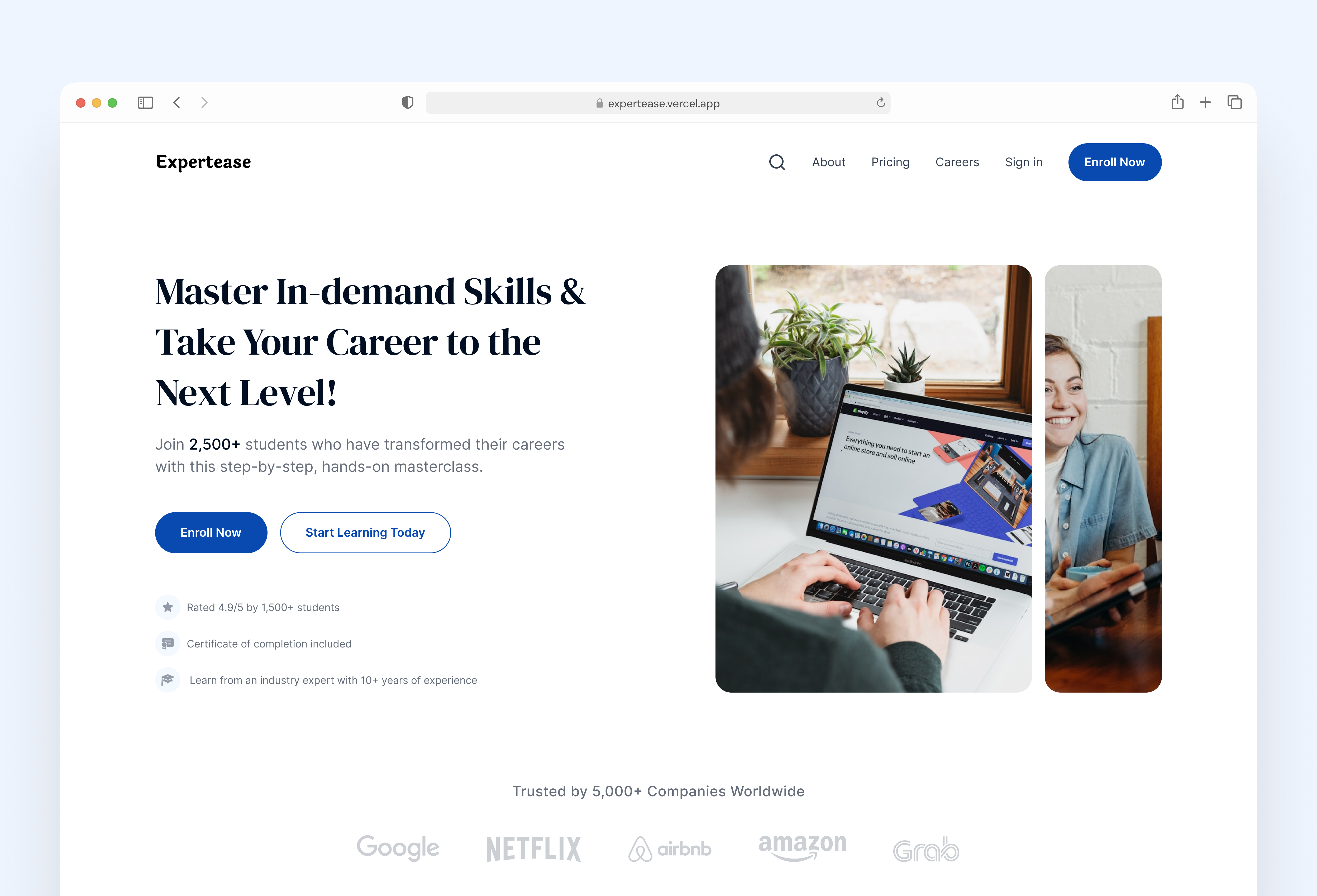 Example of High Converting Landing Page Design