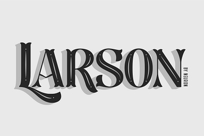 Larson Font decorative font display font font neuron typography vintage vintage font