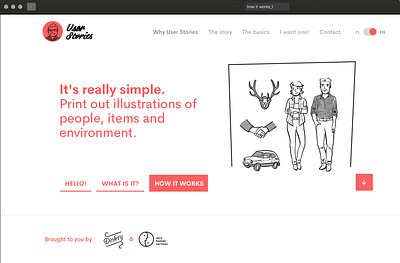 Website for User Stories art branding design dinksy drawing graphic illustration typography ui ux website website design www