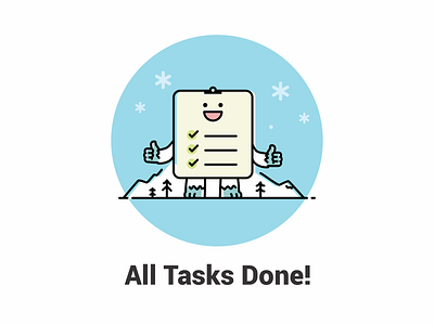 All Task Done illustraion task list tasks web page design