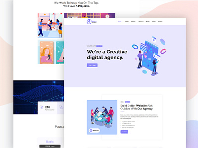 Ageneo - Digital Agency & Portfolio HTML5 Template agency agency landing page