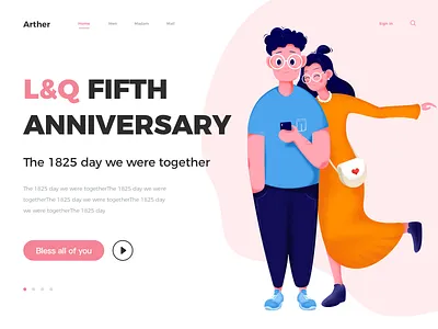 L&Q 5th anniversary anniversary boy color girl love ue ui web