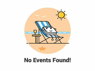 No Events Found! calendar event events illustraion web page design