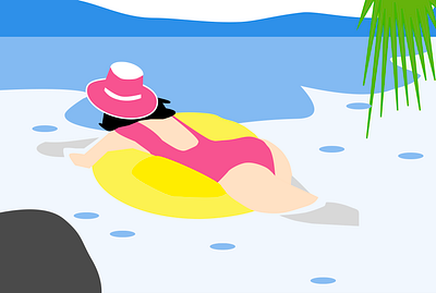 Summer Swimming design illustration illustration design summer vector