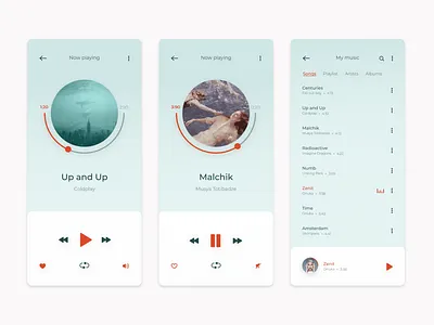 Music player mobile app design music player ui ux uidesign