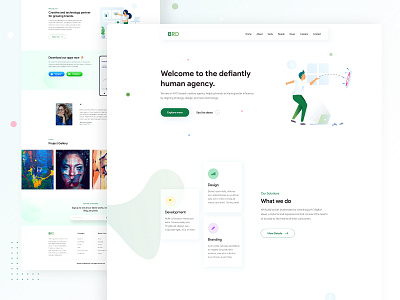 Digital agency landing page design digital agency free freebie istiakui it landing page landing page design minimal ui user interface ux vector website