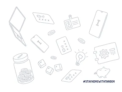 Colour-me-in colour colour in illustration outline painting tandem wfh