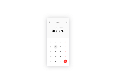 DAY 004 - CALCULATOR app design flat minimal ui ux