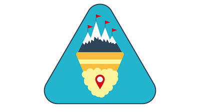 Sky Mountains badge clouds flat flatdesign flaticon games icon illustration minimalist mountains sky
