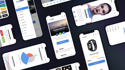 Eazy Mobile | Mobile Website Template & PWA app app design app ui color palette dailyui design app html mobile modern design pwa sidebar design ui uiux ux web app web app design web application web application design webdesign website template