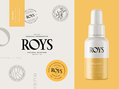 Branding for Roys Skincare 🌱 beauty brand identity branding cosmetics haircare logo logo design logotype monogram packaging skincare wellness