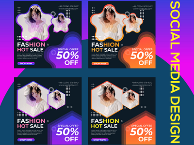 Social Media Design facebook cover design fashion banner instragram post social ad social banner social media social media post