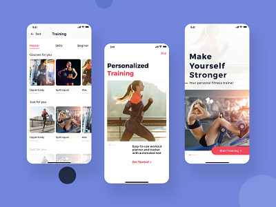 Fitness App design activity tracker adobe xd challenge ui clean interface clean ui daily ui design concept exercise planner exercises fitness app gym app healthy lifestyle illustration minimalist mobile app social activity platform sport app ui ux visualization workout
