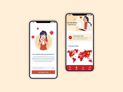 Corona Virus adobe xd app design app designer app ui design ui