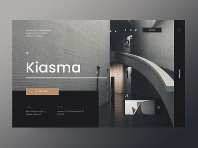 Architect gallery - concept architecture concept design gallery kiasma minimalist slider ui uiux ux web design webdesign website