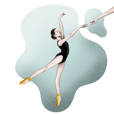 Ballerina art design flat illustration minimal procreate procreate art vector