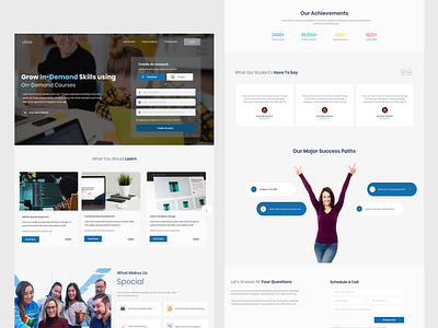 UFINIX -Online Learning Platform Landing Page course coursera courses dailui design landing page learning learning platform online course online courses udacity udemy ui uid ux uxui web