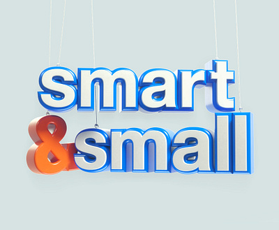 Indeed "Smart & Small" title design c3d floating lettering miniature minimal name panic studio puppet title title design typography wire words