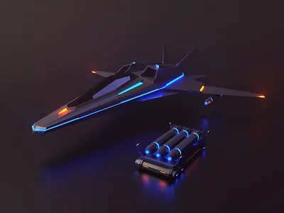 fighter pro 3d art c4d design