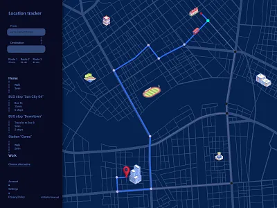 Location tracker adobe xd daily ui design illustrator location location tracker map photoshop travel route travel time tracker ui ux