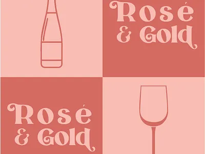 Rosé and Gold emlyrae gold graphic design graphic designer rose typeface typography