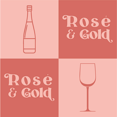 Rosé and Gold emlyrae gold graphic design graphic designer rose typeface typography