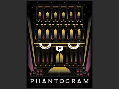 Phantogram Poster ceremony gig poster gig posters illustration music phantogram poster posters temple