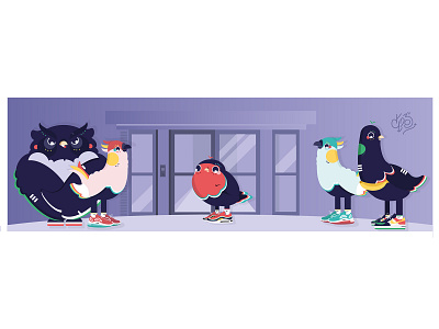 All my GangBird bird bird illustration flat flat design flat illustration gang gangs gangsta nike nike air nike air max nike running nike shoes owl owls parakeet parrot parrots pigeon vectorart