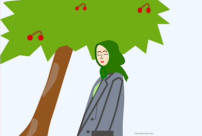 Woman Under the Tree illustration art illustration design illustration digital illustrations