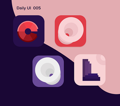 Daily ui 005, icons for app abstract challenge colors dailyui design icon letters shapes ui vector