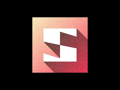 Abstract S symbol abstract geometric letter minimalist modern solid strong symbol