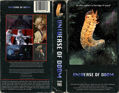 Universe of Doom cover art design horror retro scifi vhs