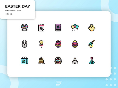 Easter Day Icon Filled Outline app day decoration design easter easter bunny easter egg icon icondesign iconography iconset illustrations mbe style season simple spring ui ux ui vector web