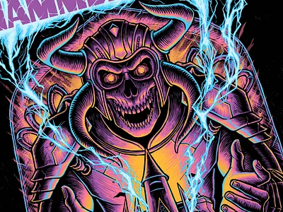 Hammersonic Submission animation artwork black design digital illustration digital illustrator digitalart drawing illustration skull